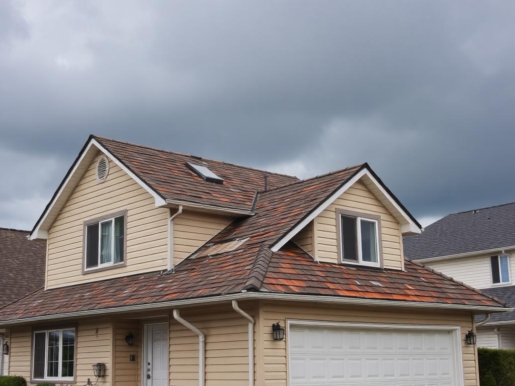 Complete Roof Replacement — before